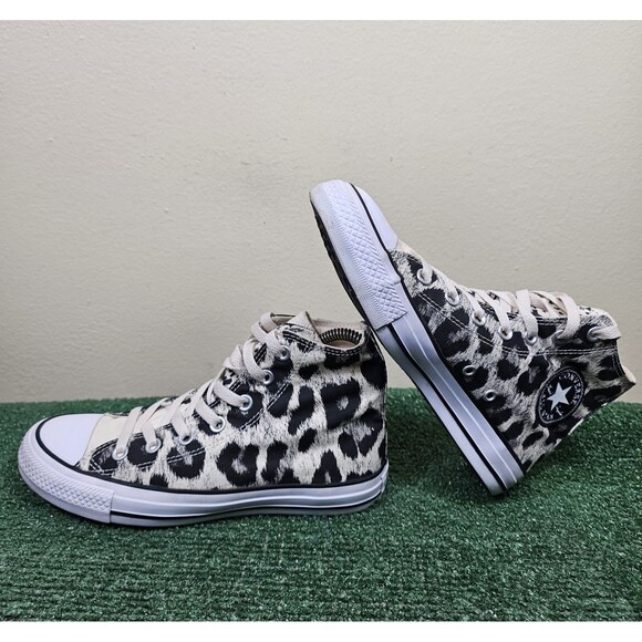 Converse Chuck Taylor All Star Cheetah Hi Top Shoes Womens Size 7 553399F - Picture 5 of 12